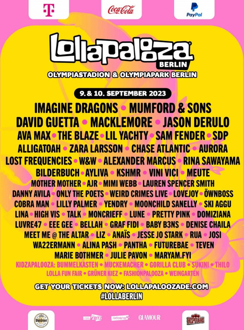 Imagine Dragons Lollapalooza Berlin постер
