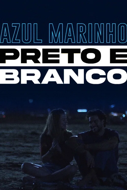 Azul Marinho Preto e Branco постер