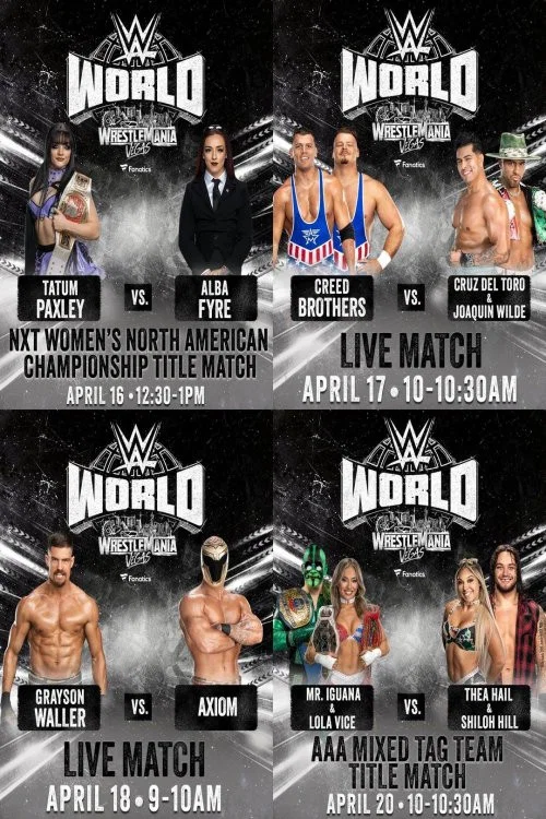 LIVE matches from WWE World: April 19, 2026 Part 1 постер