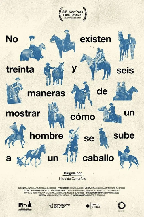 No existen treinta y seis maneras de mostrar cómo un hombre se sube a un caballo постер
