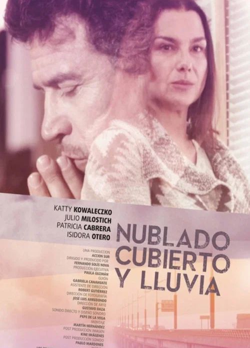 Nublado, cubierto y lluvia постер