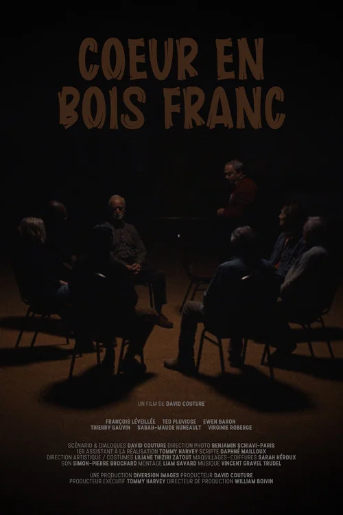 Coeur en bois franc постер