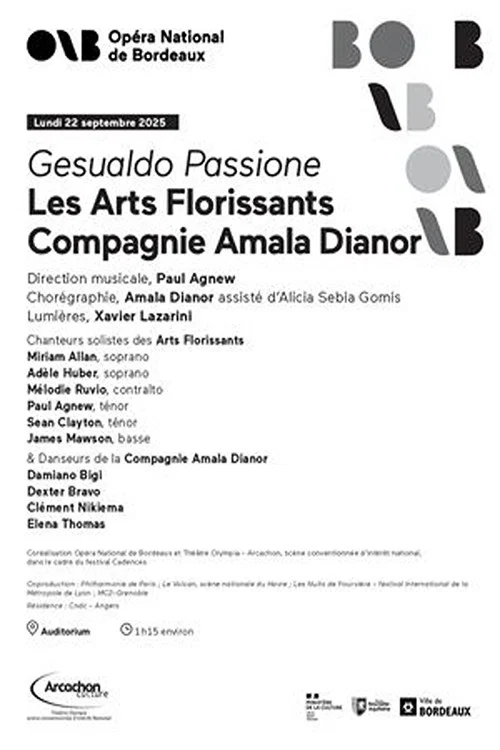 Amala Dianor et Les Arts Florissants : Gesualdo Passione Nuits de Fourvière 2026 постер