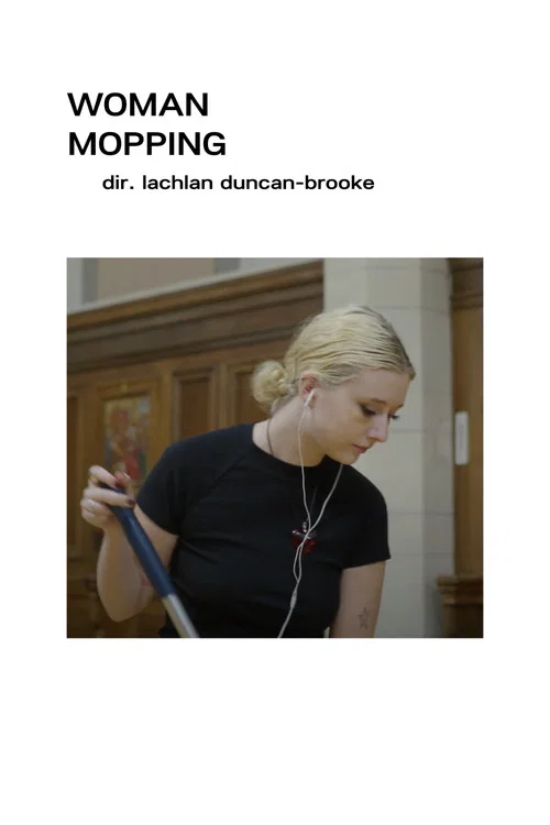 Woman Mopping постер