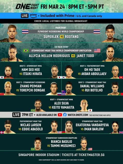 ONE Fight Night 8: Superlek vs. Williams постер