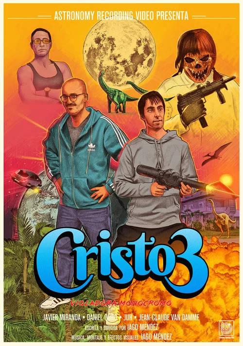 Cristo3-Violadora Monocromo постер