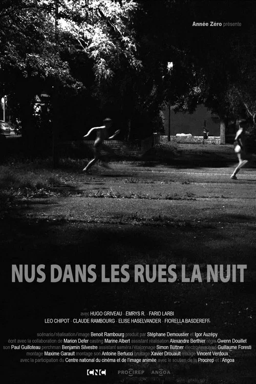 Nus dans les rues la nuit постер