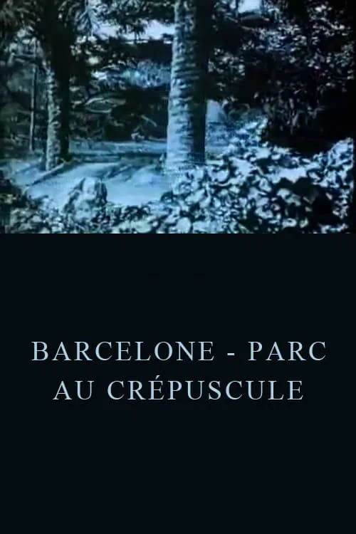 Barcelone - Parc au crépuscule постер