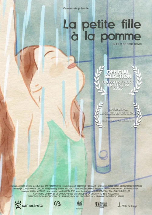 La petite fille à la pomme постер