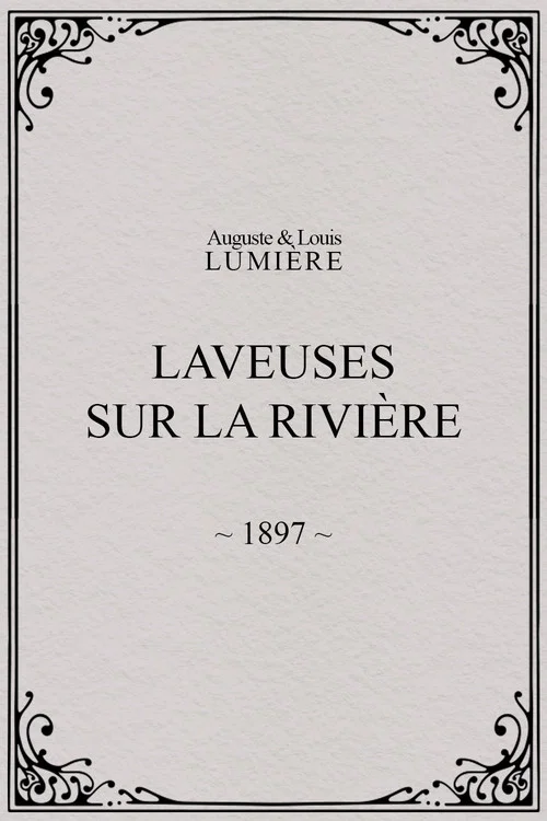Laveuses sur la rivière постер