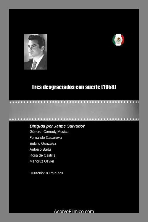 Tres desgraciados con suerte постер