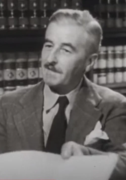 William Faulkner on his native soil in Oxford, Mississippi постер