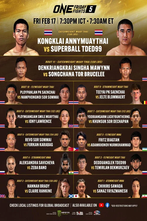 ONE Friday Fights 5: Kongklai vs. Superball постер