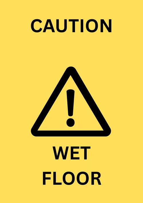 Caution Wet Floor постер
