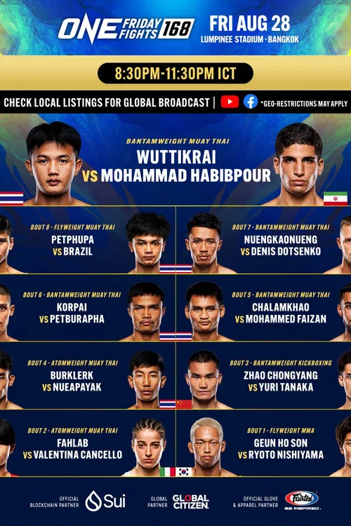 ONE Friday Fights 168: Wuttikrai vs. Habibpour постер