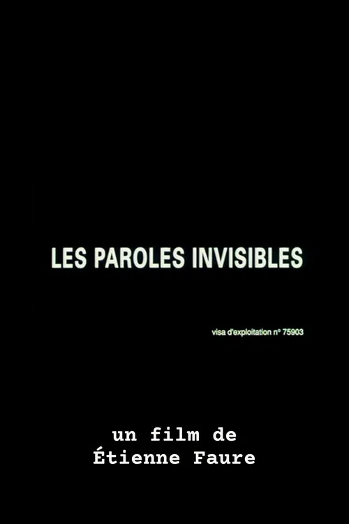 Les paroles invisibles постер