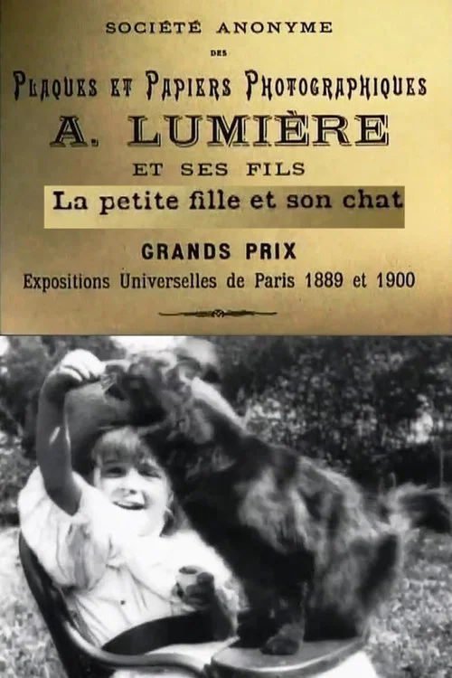 La petite fille et son chat постер