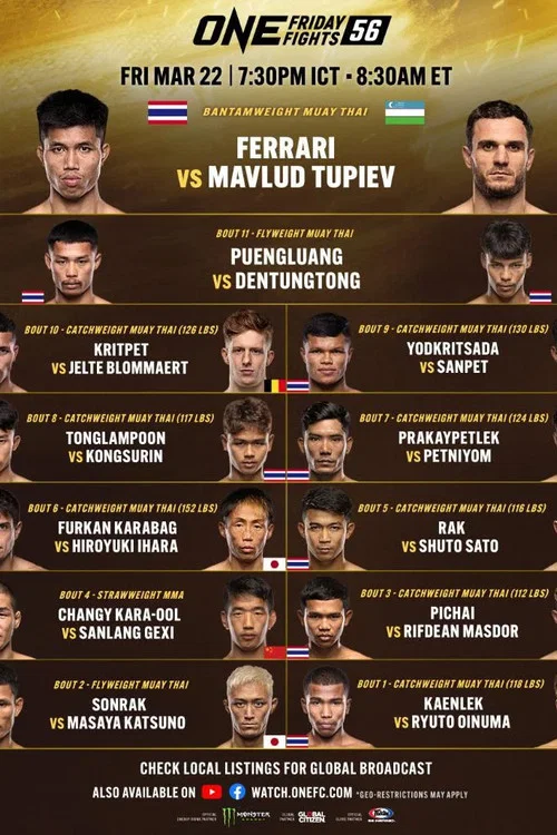 ONE Friday Fights 56: Ferrari vs. Tupiev постер
