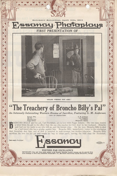 The Treachery of Broncho Billy's Pal постер