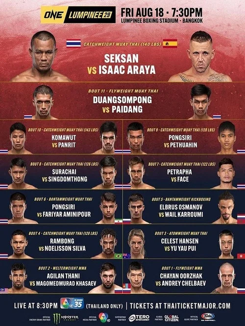 ONE Friday Fights 29: Saeksan vs. Araya постер