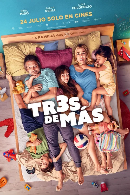 Tres de más постер