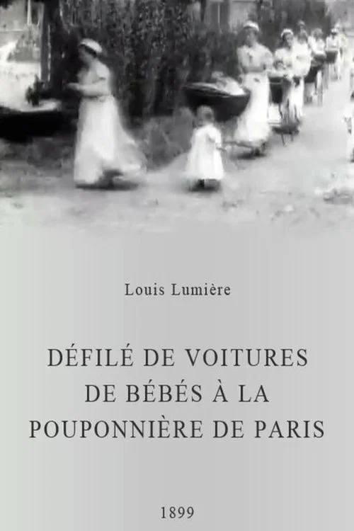 Défilé de voitures de bébés à la pouponnière de Paris постер