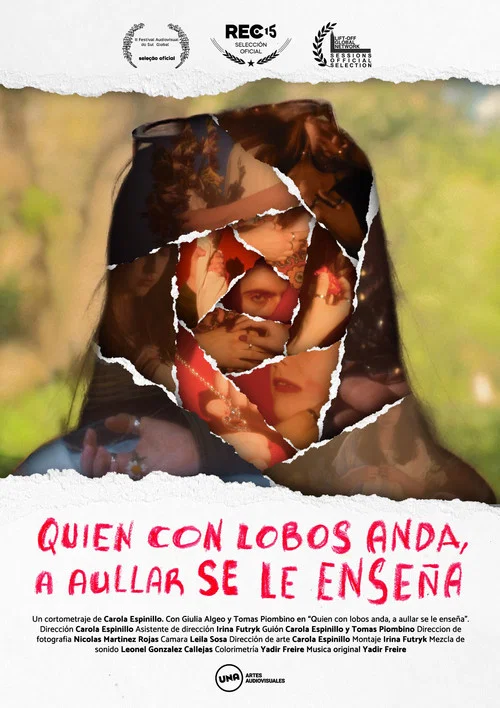 Quien con lobos anda,  a aullar se le enseña постер