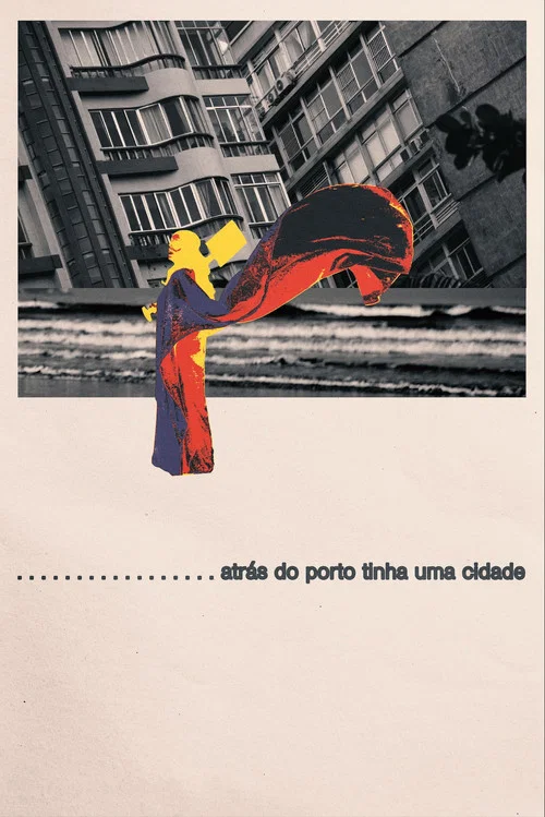 Atrás do porto tinha uma cidade постер