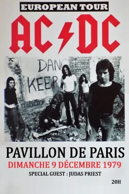 AC/DC - At the Pavillon in Paris 1979 постер