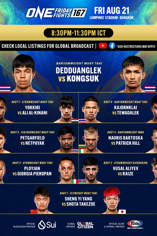 ONE Friday Fights 167: Dedduanglek vs. Kongsuk 2 постер