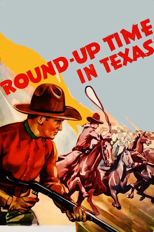 Round-Up Time in Texas постер