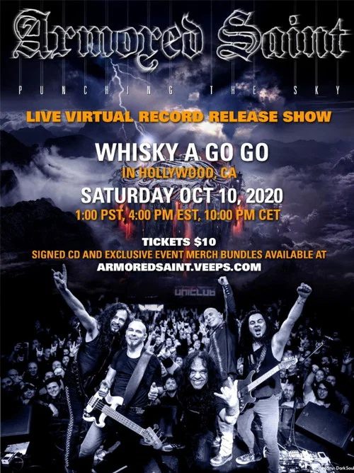 Armored Saint: Punching The Sky Record Release show постер
