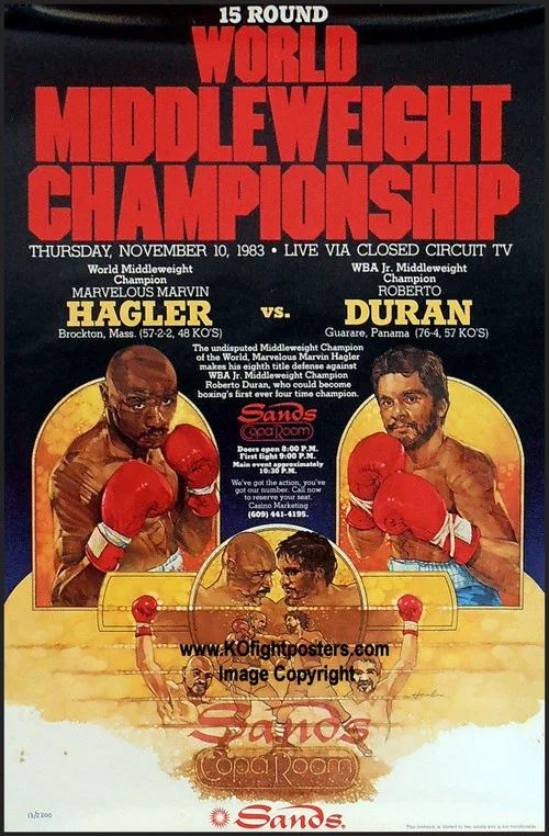Marvin Hagler vs Roberto Duran постер