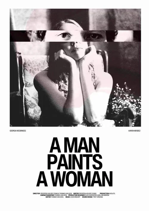 A Man Paints A Woman постер