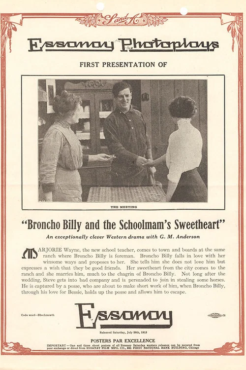 Broncho Billy and the Schoolmam's Sweetheart постер