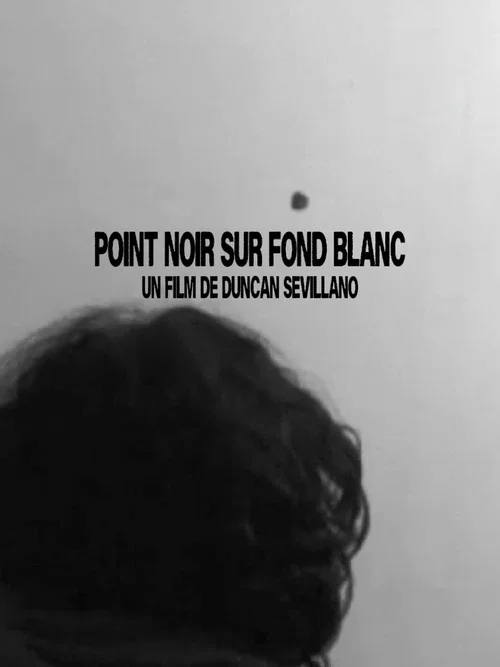 Point noir sur fond blanc постер