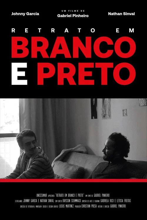 Retrato em Branco e Preto постер