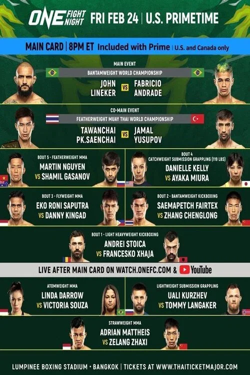 ONE Fight Night 7: Lineker vs. Andrade II постер
