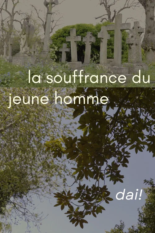la souffrance du jeune homme постер