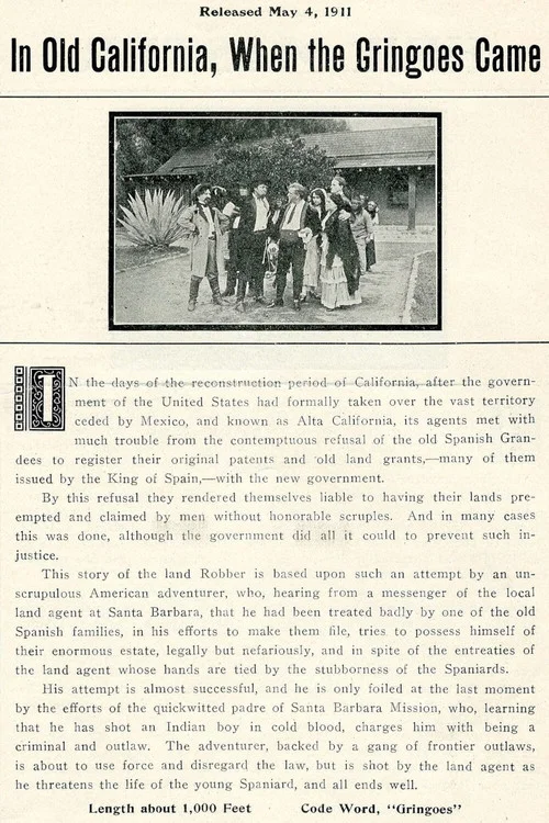 In Old California When the Gringos Came постер