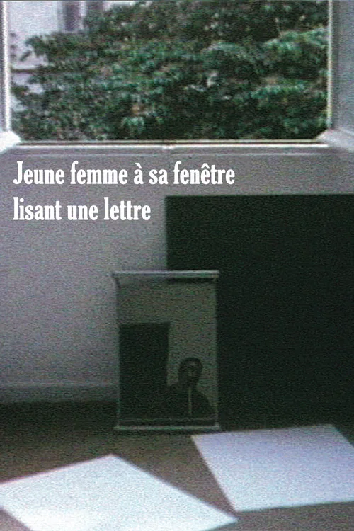 Jeune femme à sa fenêtre lisant une lettre постер