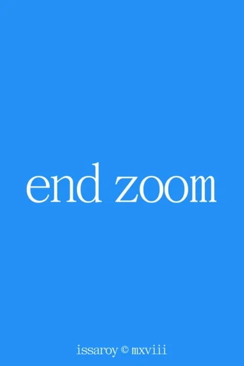 End Zoom постер