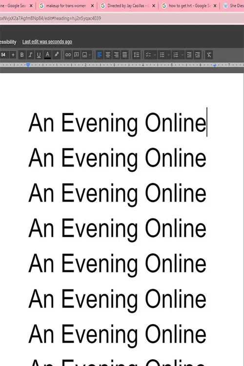 An Evening Online постер