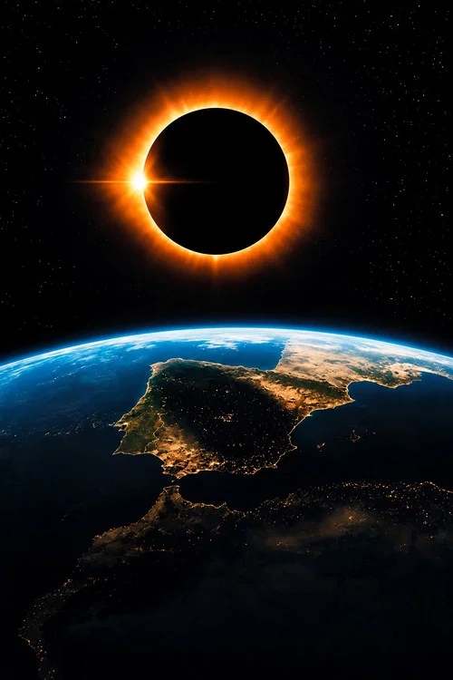 España bajo el eclipse total постер