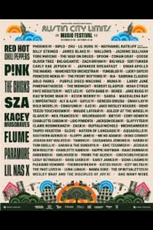 Paramore: Austin City Limits Music Festival 2022 постер