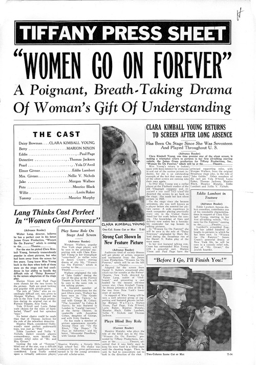Women Go on Forever постер