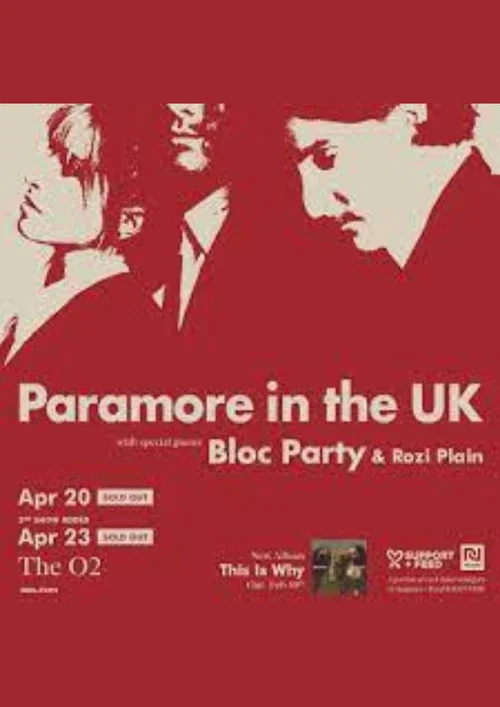 Paramore 2023 - Live In London At The O2 Arena постер