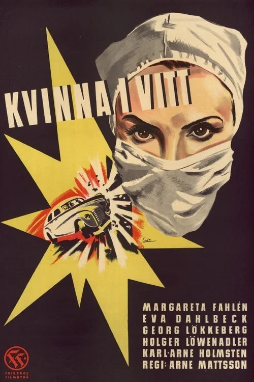 Kvinna i vitt постер