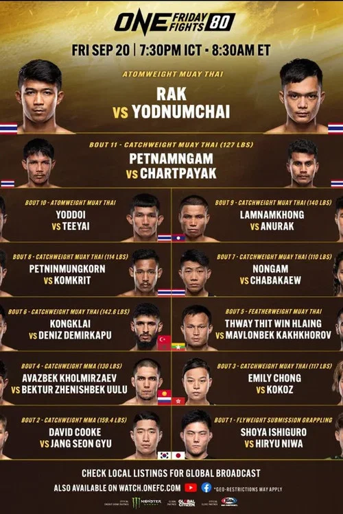 ONE Friday Fights 80: Rak vs. Yodnumchai постер