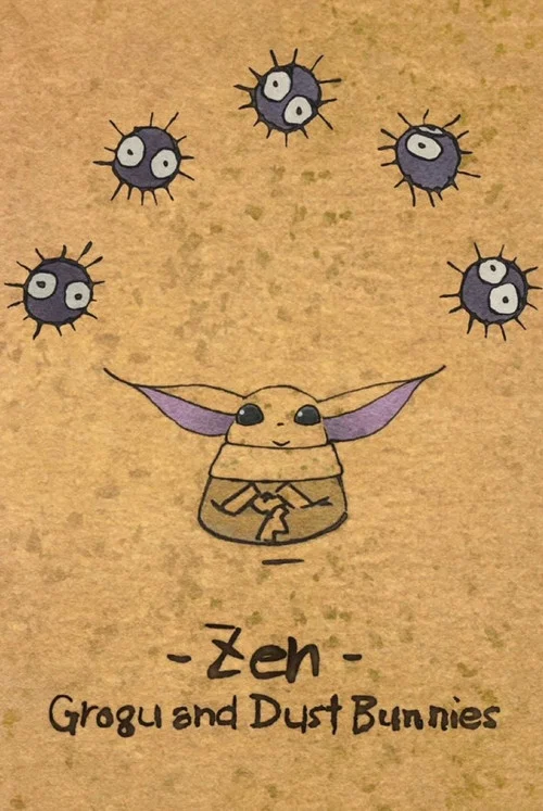 Zen - Grogu and Dust Bunnies постер